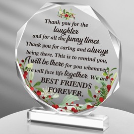 Friends Gifts for Women Friendship Bestie Plaque for Female Best Sunflower Flower Gift Sister Gift Birthday Thank You Gift for Women Acrylic Friendship (Stylish Style)