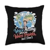 Voice Acting Where My Voice Travels Designer Gear Throw Pillow