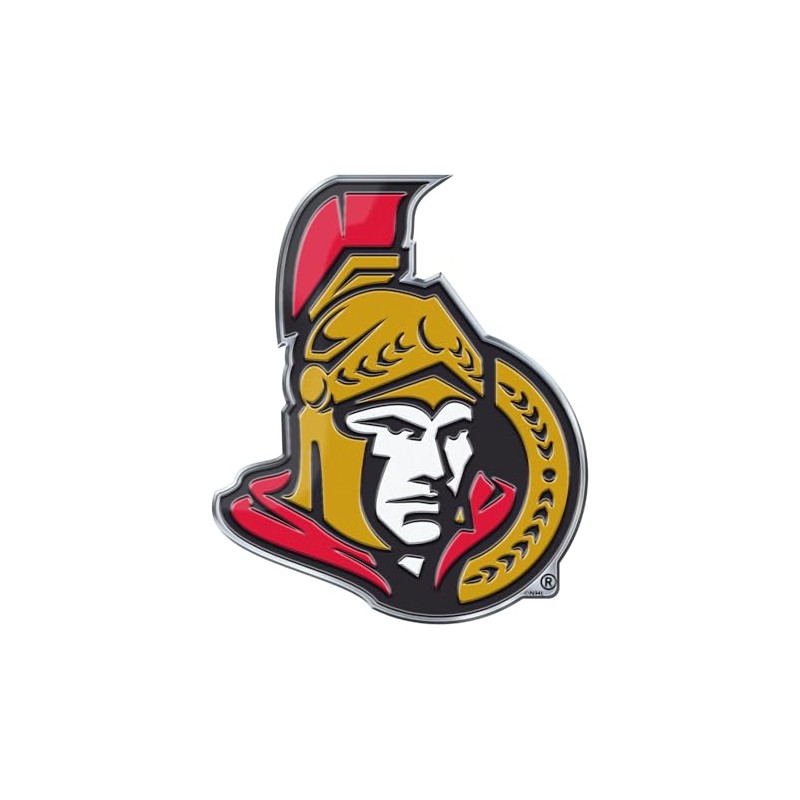 Fanmats 60496: Ottawa Senators Heavy Duty Aluminum Embossed Color Emblem