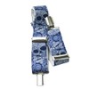 Cencibel Smart Casual Blue Skulls Patterned Clip Suspenders (One Size,
