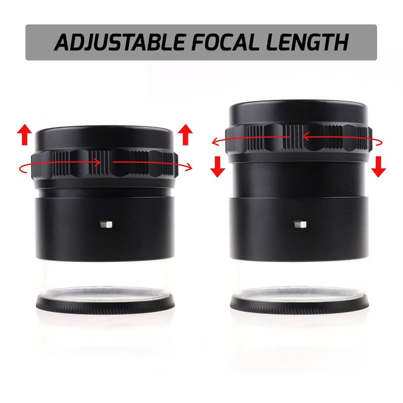 Jewelers Loupe 10X Magnification Magnifier with 8 LED Lights and