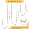 AOOSA 3 Pack Silver Bag Chains with Clasp Buckles (45cm+95cm+125cm)