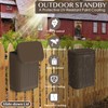 PAWZIDEA Wall Mount Dog Poop Trash Can Outside, 2.1 Gallon