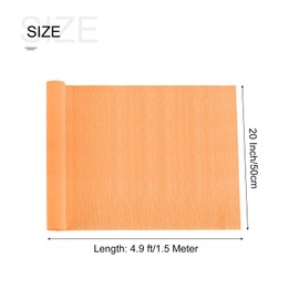 sourcing map Crepe Paper Roll 5 ft Long 20 Inch Wide for Wedding Ceremony Various Large Festivals Decoration, Orange