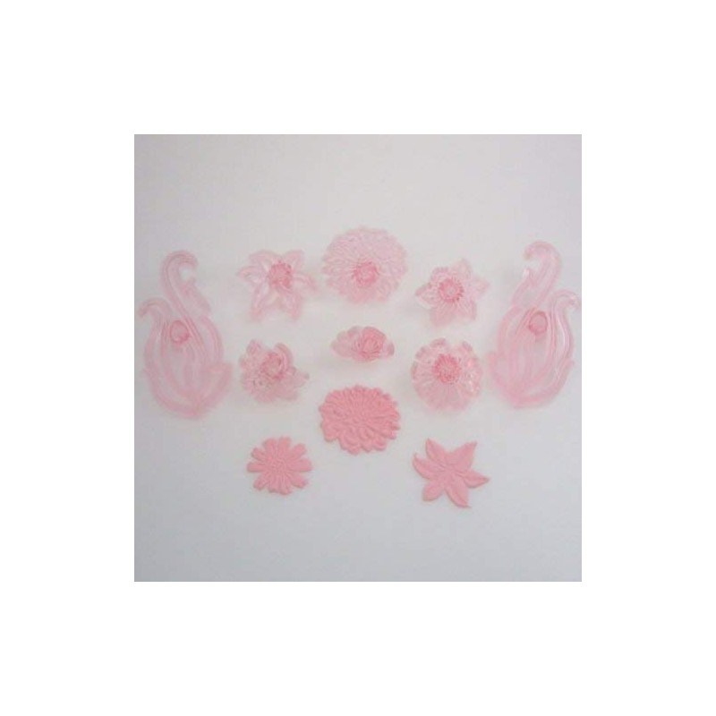 PME JEM Floral Scroll & Trim Cutters, Set of 8,White,17