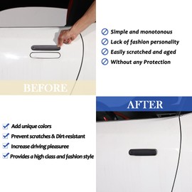 Daeiclru Exterior Door Handle Trim Cover Fit for Jaguar F-Type 2013-2024, ABS Car Outside Door Handle Trim Cover Protector Decoration Cover, 2PCS (Matt Black)