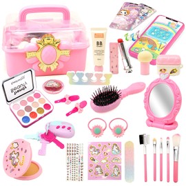 CORPER TOYS Makeup Set, Girls, Cell Phone, Key, Sticker, Storage Box, Sound and Light, Dresser, Pretend Play, Birthday, Gift, For Ages 6 and Up