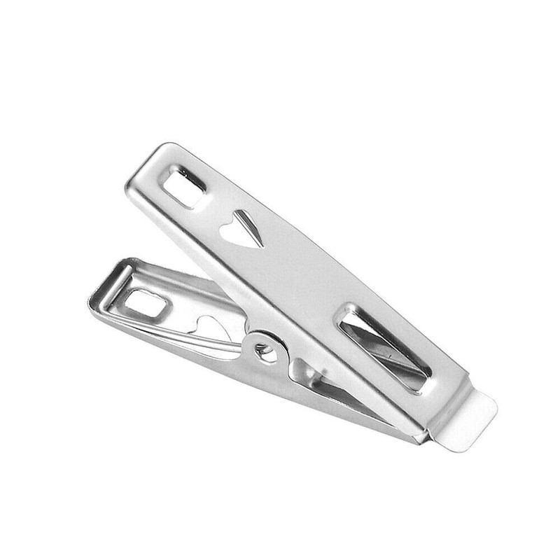 20Pcs Stainless Steel Clothes Pegs Hanging Pins Clips Laundry Metal