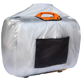 Waterproof Universal Generator Cover Inverter Generator Storage Cover for Most Generator 1000-2500 Watt (L24.5 x W13 x H18.5, Silver)