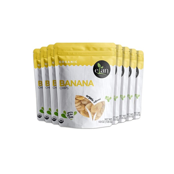 Elan Organic Banana Chips 8 Pack, 38.4 Oz