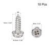 sourcing map Phillips Hex Washer Self Tapping Screws, M5 x