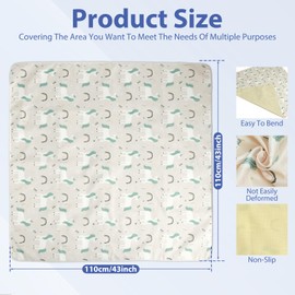 Baby Dining Chair Mat Under High Chair Floor Mat 43×43in Anti-Slip Waterproof Multipurpose Splash Mat Floor Protection Table Cloth with Anti-Skid Backing Deters Bunching and Sliding (Style 2)