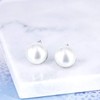 QUKE Simulated Freshwater Pearl Clip On Earrings Not Pierced Stud