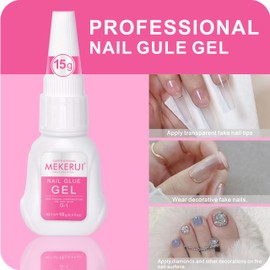 (3bottles) Easy to use Nail Glue for Press on Nails Without UV Light, Waterproof and can Last for 30 Days in Various Living scenarios.
