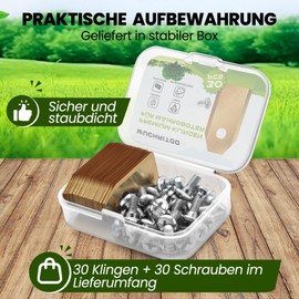 Replacement Blade for Robotic Lawnmower Compatible with Husqvarna Automower, Gardena, Yard Force, Segway Navimow i105E, i108E & i110n-30 Universal Replacement Blades Improved Blade