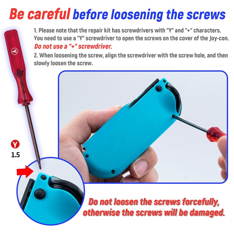 Mcbazel 18 in 1 Replacement Repair Kit for N-Switch Joy-Con