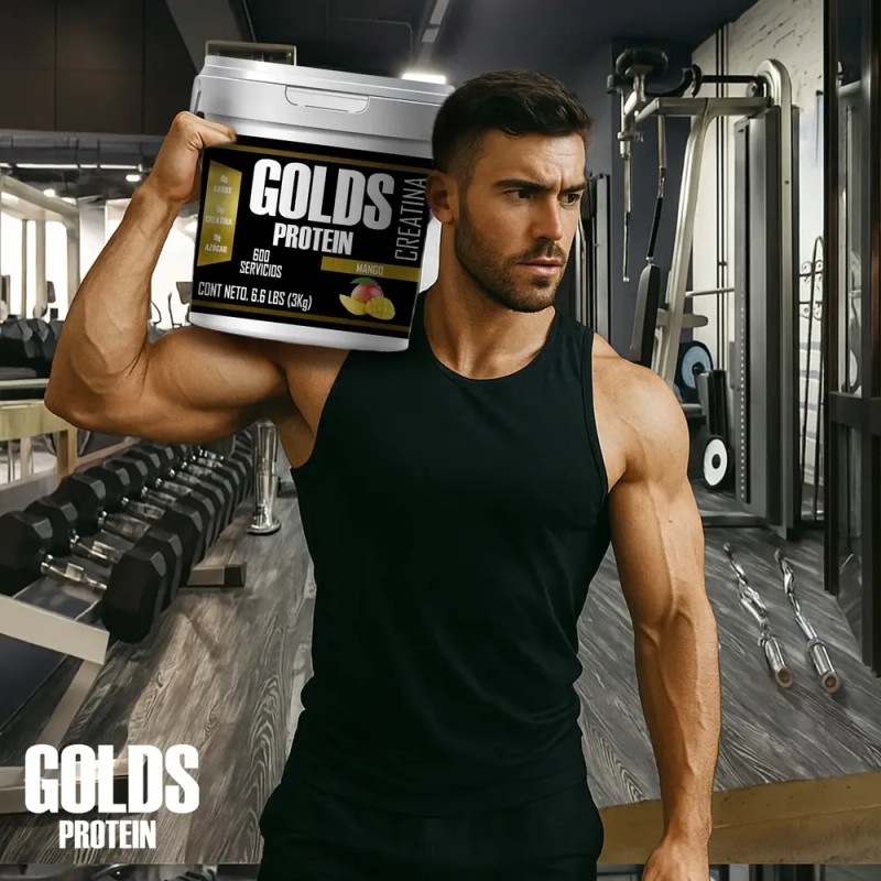 Creatina Monohidratada 3kg En Polvo Golds Protein 600servis