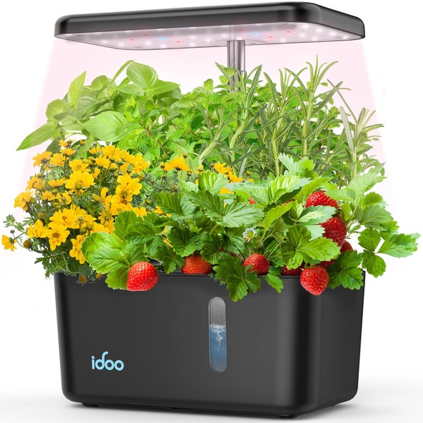 iDOO Hydroponics Growing System, 5-Pod Mini Indoor Herb Garden with