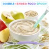 Lallisa 4 Pcs Double Head Baby Silicone Food Spoon Baby