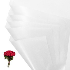 PATIKIL Flower Gift Wrapping Tissue Paper, 20 Sheets Waterproof Bouquet Paper Wrap Florist Packaging Floral Papers for Wedding DIY Craft Valentine Mother's Day, White