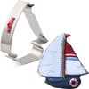 LILIAO Nautical Sailboat Cookie Cutter, 3.7", Biscuit Bread Sandwich Cutters,