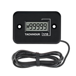 Taikemeti Tachometer Hour Meter, 4-stroke Design & Displays Real-time RPM Total Accumulated Time, Waterproof Design for Motorcycles, ATVs, Snowmobiles, Generators (BK-4)