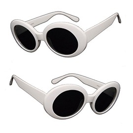 VeryHobby BOLD Retro Oval MOD Thick Frame Clout Goggles Round Lens Sunglasses