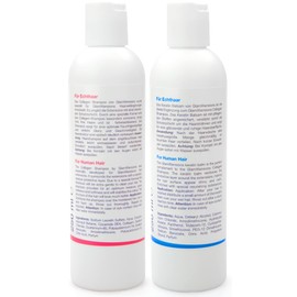 Extensions Shampoo and Conditioner Set for Real Hair, Extensions Care Hair Extensions Wigs and Hairpieces, 250 ml