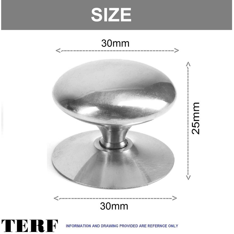 TERF® 30mm Traditional Polished Chrome Cabinet Door Knobs 30mm Chest