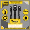 3 x SabreCut SCESAK1 Socket Adapters 1/4 inch HEX to