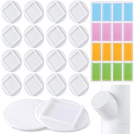 EBaokuup 24 Pcs Hydroponics yPod Caps with Colored Lables, Grow Cubes Cap Compatible with yPod, Plant Grow Pods Cover for Garden Hydroponics Growing System