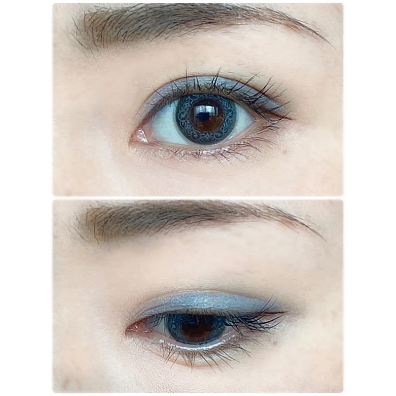 EPORASHE Silky Shadow (Aqua Blue/Pearl Feeling★★), Additive-Free Eye Shadow, No