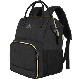 MATEIN Lunch Backpack for Men Women, 17 Inch Large Insulated Cooler Backpack with USB Charging Port, Water Resistant Lunch Box Backpack Travel Laptop Backpack for Men Work Picnic College Nurse, Black