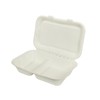 Kitchsy Disposable White Hinged Clamshell Take Out Food Containers Heavy
