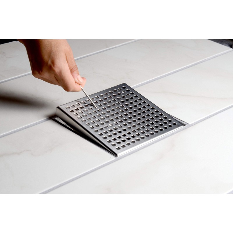Designline 4 in. x 4 in. Square Drain Tile-in Grate