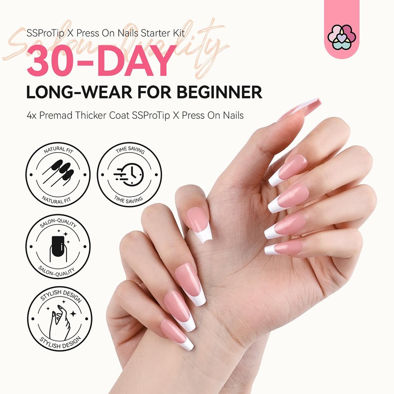 SAVILAND PRESS ON NAIL MEDIUM - BEST 6 FIT &