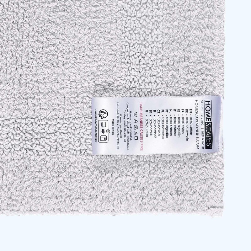 Homescapes Premium Shower Mat, White, 50 x 50 cm with