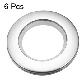 uxcell Curtain Grommets Plastic 1.5 Inch Inner Dia Drapery Eyelet Rings for Window Curtain Rods Gray 6 Pcs