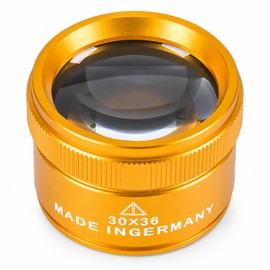 30X Magnifying Loupe for Precision Work – 36mm K9 Optical Lens with Metal Body for Jewelry, Coins, Stamps & Watches