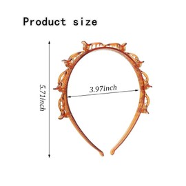 2 Pack Clip Headband for Twisty Bangs, 90s Hair Accessories for Women with 8 Mini Clips, Braided Hair Clip Headbands for Y2K Fashion Styling (Black and Brown)