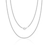 Aka Gioielli® - 925 Sterling Silver Rhodium-Plated Curb Chain 1.3