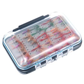 ANCLLO 64 Piece Fly Fishing Set with Double Sided Waterproof Trout Fishing Bag