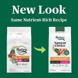 Nutro Natural Choice Adult Small Breed Dry Dog Food, Chicken and Brown Rice, ...