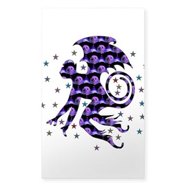 CafePress Flying Monkey Skulls Rectangle Sticker Rectangle Bumper Sticker Car Decal