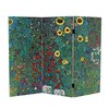Red Lantern Double Sided Works of Klimt Room Divider -