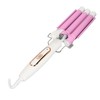 3 Barrel Curling Iron Wand Ceramic Glaze Coating Adjustable Frizz