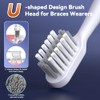 JTF Orthodontic Electric Toothbrush for Braces with 6 U-Shaped Brush
