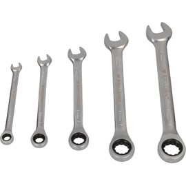 BRILLIANT TOOLS BT013005 Ratchet Ring Spanner Set, 5 Pieces [Powered by KS Tools]