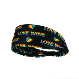 LINGXINXIN Rainbow Headband for Women Non Slip Elastic Sweat Hairbands Fashion Sports Hair Bands Soft Cloth Fabric Stretchy Headband for Running Workout Yoga (black, Uniform)