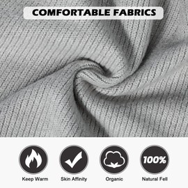 TAGVO Winter Knit Beanies Hats for Men and Women, Double Layer Stretchy Soft Warm Fleece Lined Slouchy Hats, Cold-Proof Beanie Hat Outdoor Sports Hat Dark Grey